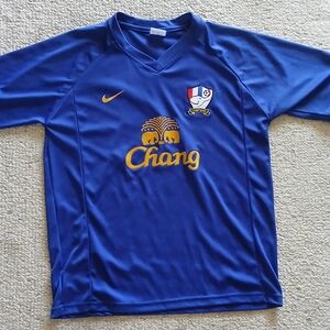 Team Thailand "Chang" Mens Size XL Blue Soccer Shirt Jersey Football